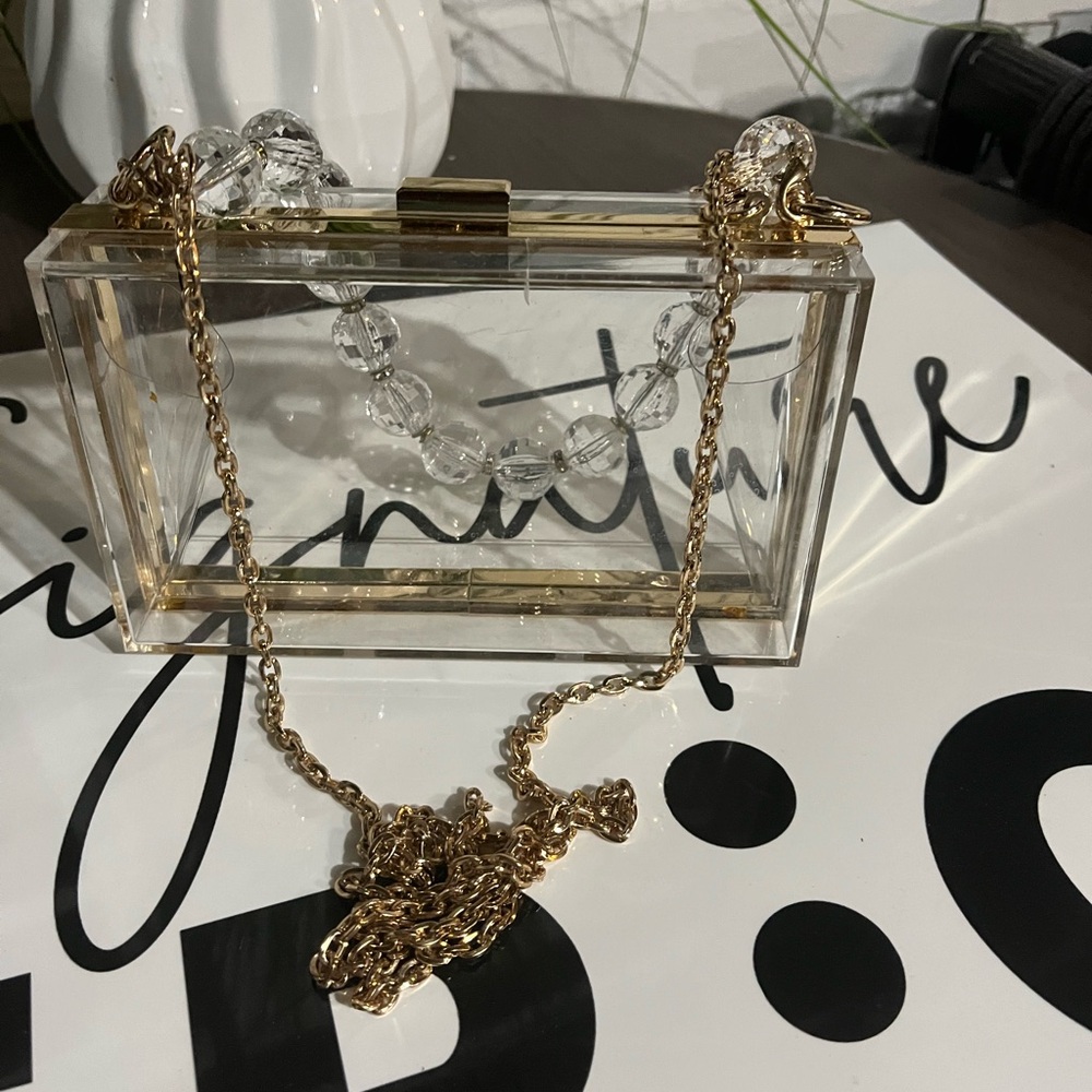 Clear Clutch Top Handle and/or Crossbody New $15